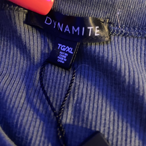 XL Dynamite Green basic tank top crop top - Picture 2 of 3